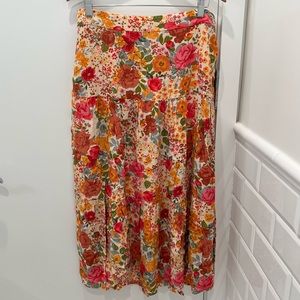 Silk midi tammy skirt